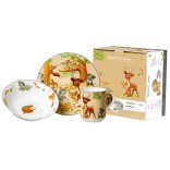 RITZENHOFF & BREKER porcelāna bērnu trauku komplekts "Wald Tiere", 3 daļas  | 5