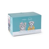 LifetimeBRANDS porcelāna krūzīšu un apakštasīšu komplekts "Cat and dog", 2 gab. 240 ml | 5