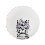 LifetimeBRANDS porcelāna šķīvju komplekts "Cat and dog", 2 gab. Ø 21 cm | 4