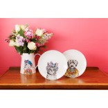 LifetimeBRANDS porcelāna šķīvju komplekts "Cat and dog", 2 gab. Ø 21 cm | 2