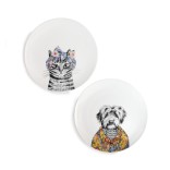 LifetimeBRANDS porcelāna šķīvju komplekts "Cat and dog", 2 gab. Ø 21 cm | 1