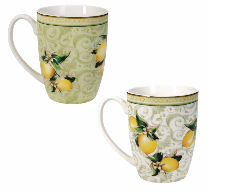 BRANDANI porcelāna krūžu komplekts "Limoni" 2 vnt. 250 ml | 1