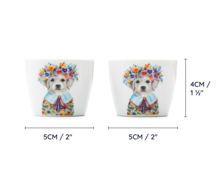 LifetimeBRANDS porcelāna olu turētājs "Puppy", 2 gab.  | 4