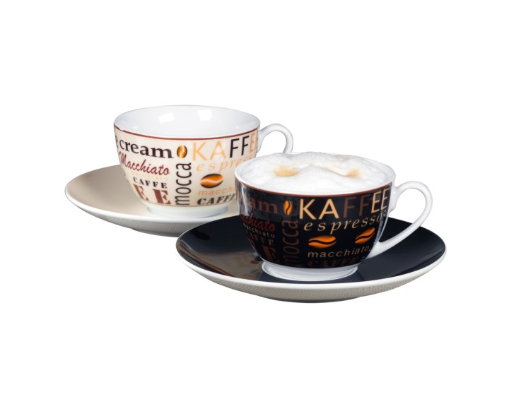 RITZENHOFF & BREKER porcelāna krūzīšu un apakštasīšu komplekts "Havanna", 2 gab., 220 ml  | 1