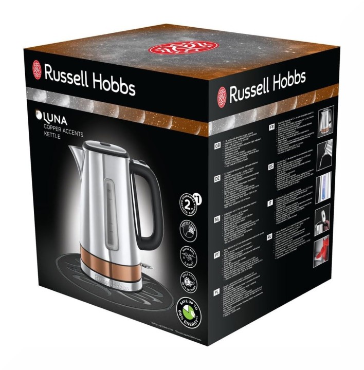 ''Russell Hobbs'' elektriskā tējkanna "LUNA COPPER ACCENTS", 1,7 l, 24280-70  | 6