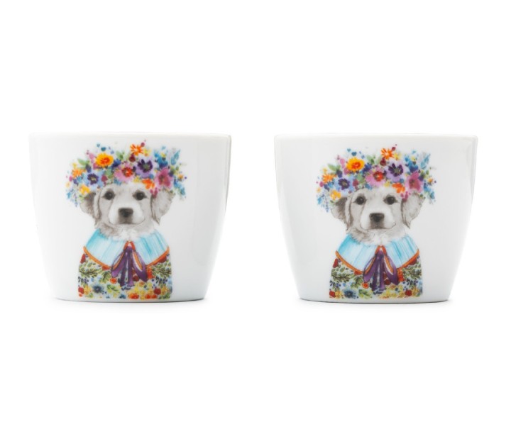 LifetimeBRANDS porcelāna olu turētājs "Puppy", 2 gab.  | 1