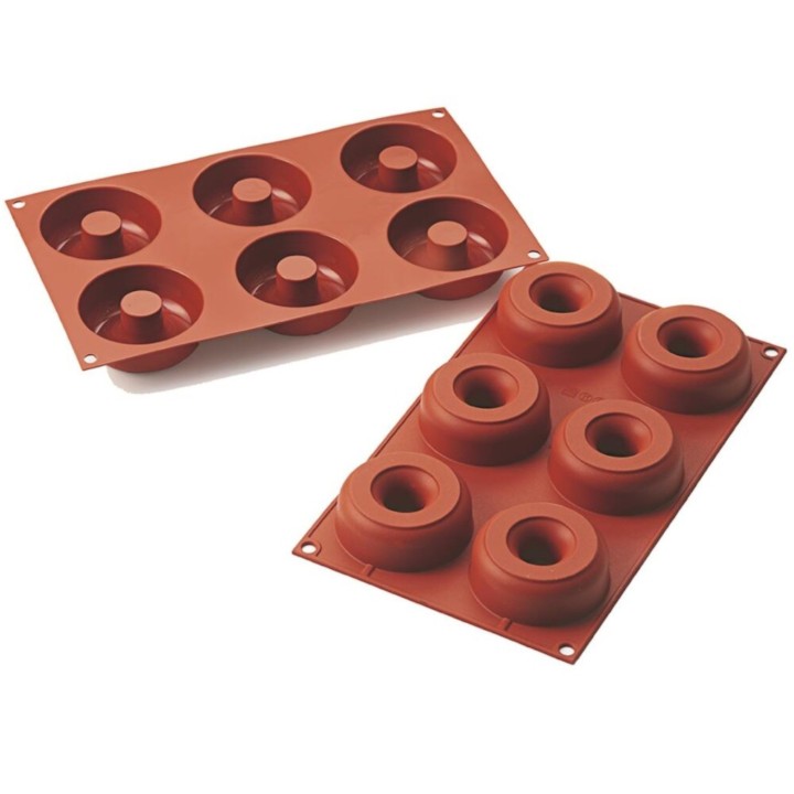 SILIKOMART silikona cepamā forma "Donuts", 6 gab.  6 x 98 ml (viso: 588 ml) | 1